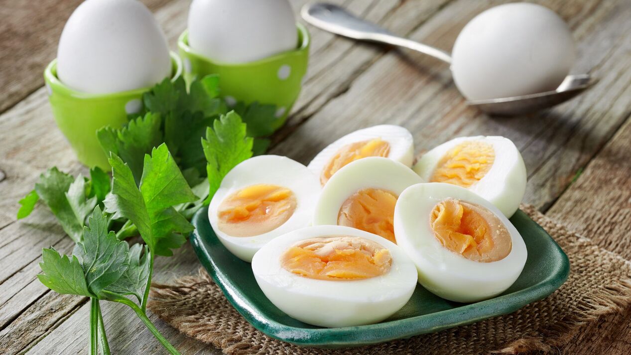 huevos cocidos dietéticos